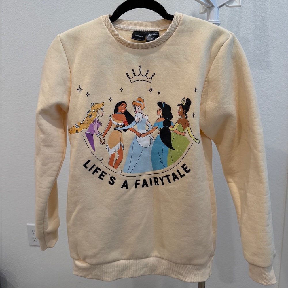 Disney Cream Princess Crew Neck Sweater - Small
